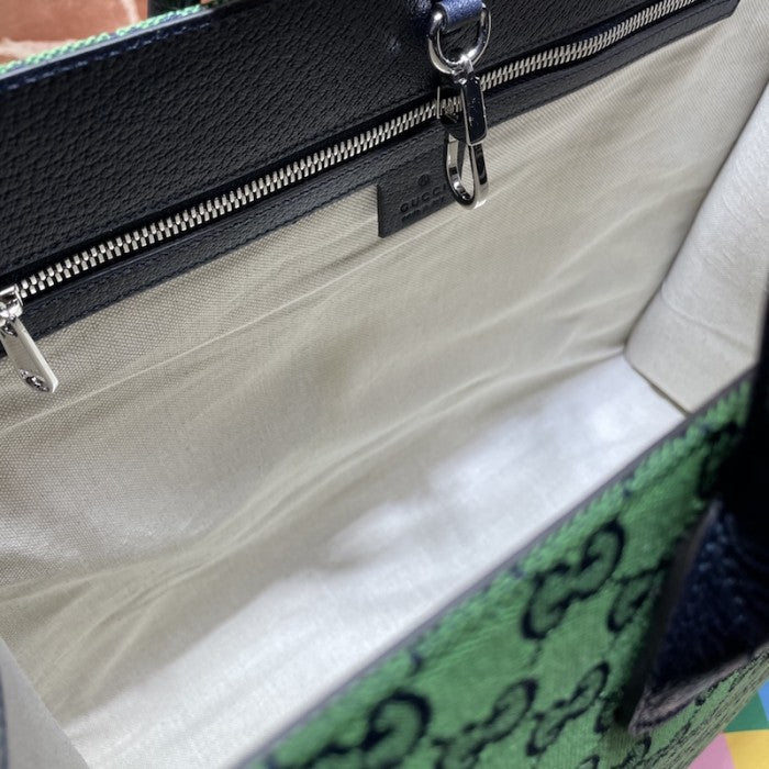 Gucci GG Multicolour large tote bag green 659980