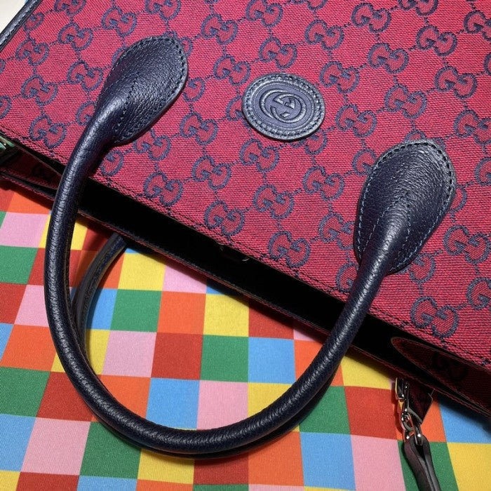 Gucci GG Multicolour small tote bag red 659983