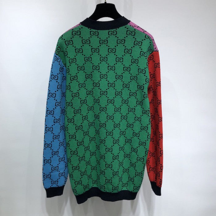 Gucci GG Multicolour wool cotton cardigan