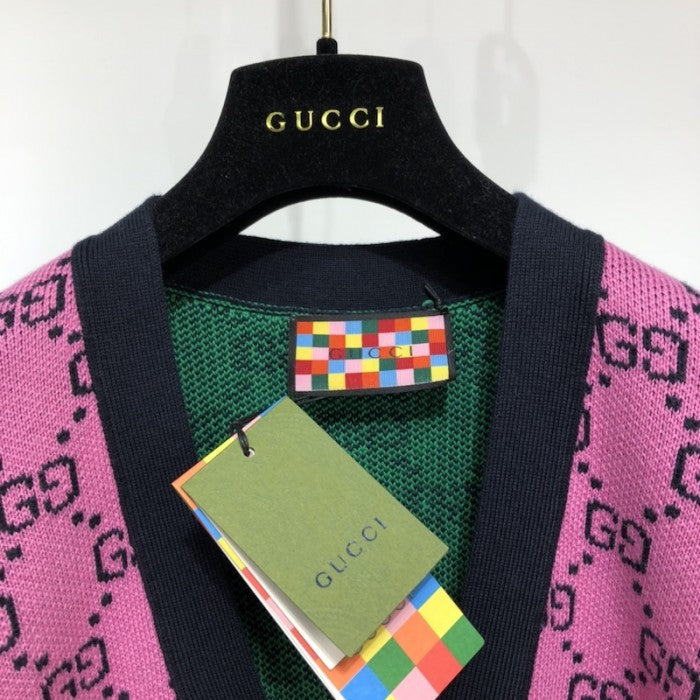 Gucci GG Multicolour wool cotton cardigan