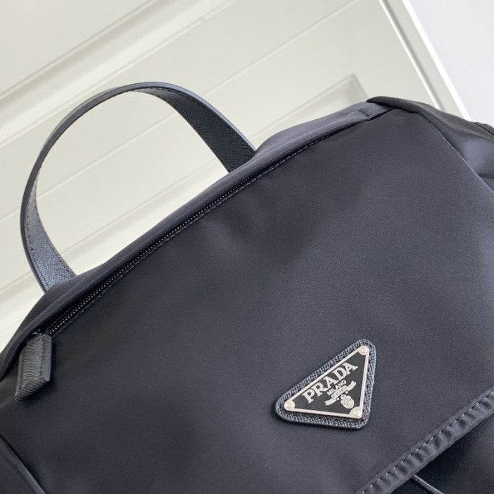 Prada Re-Nylon and Saffiano leather backpack Black