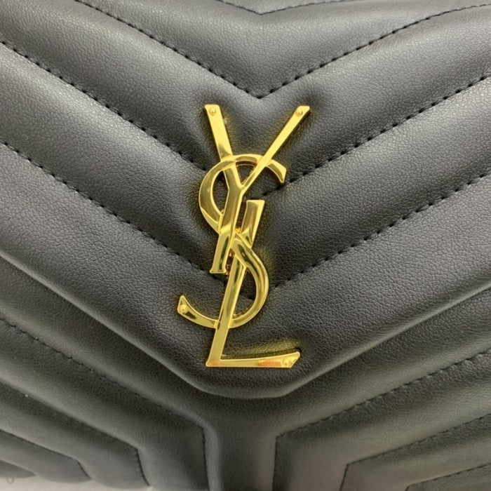 YSL Large Loulou Monogram Bag Black / Gold