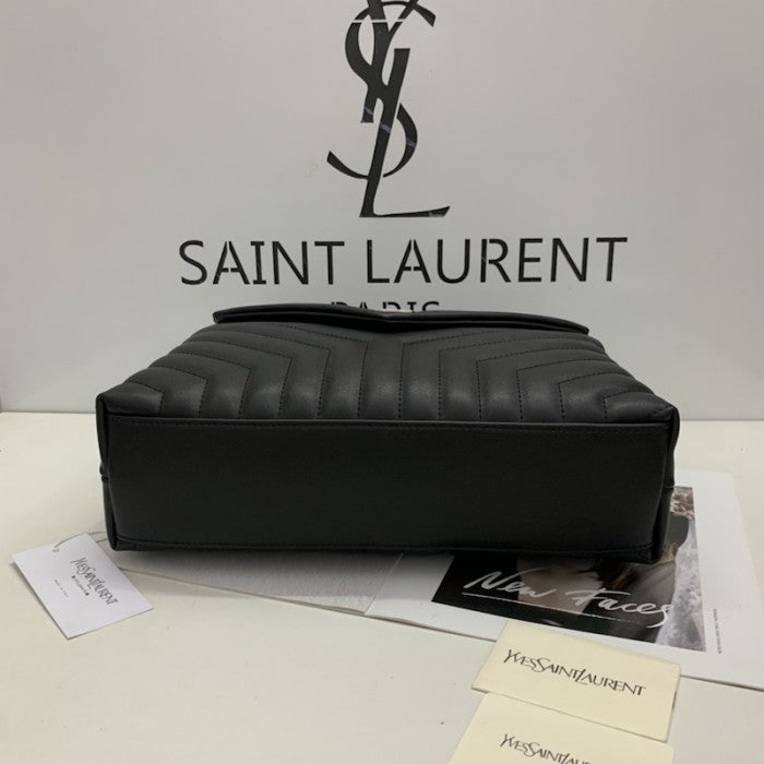 YSL Large Loulou Monogram Bag Black / Silver