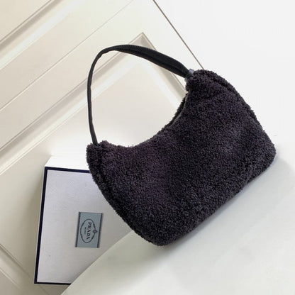 Prada Re-Edition 2000 terry mini bag Black