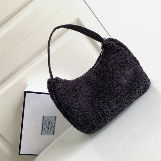 Prada Re-Edition 2000 terry mini bag Black